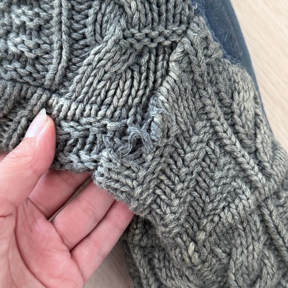 UGG Cable Knit Slippers - Gray and Blue - Picture 7 of 10